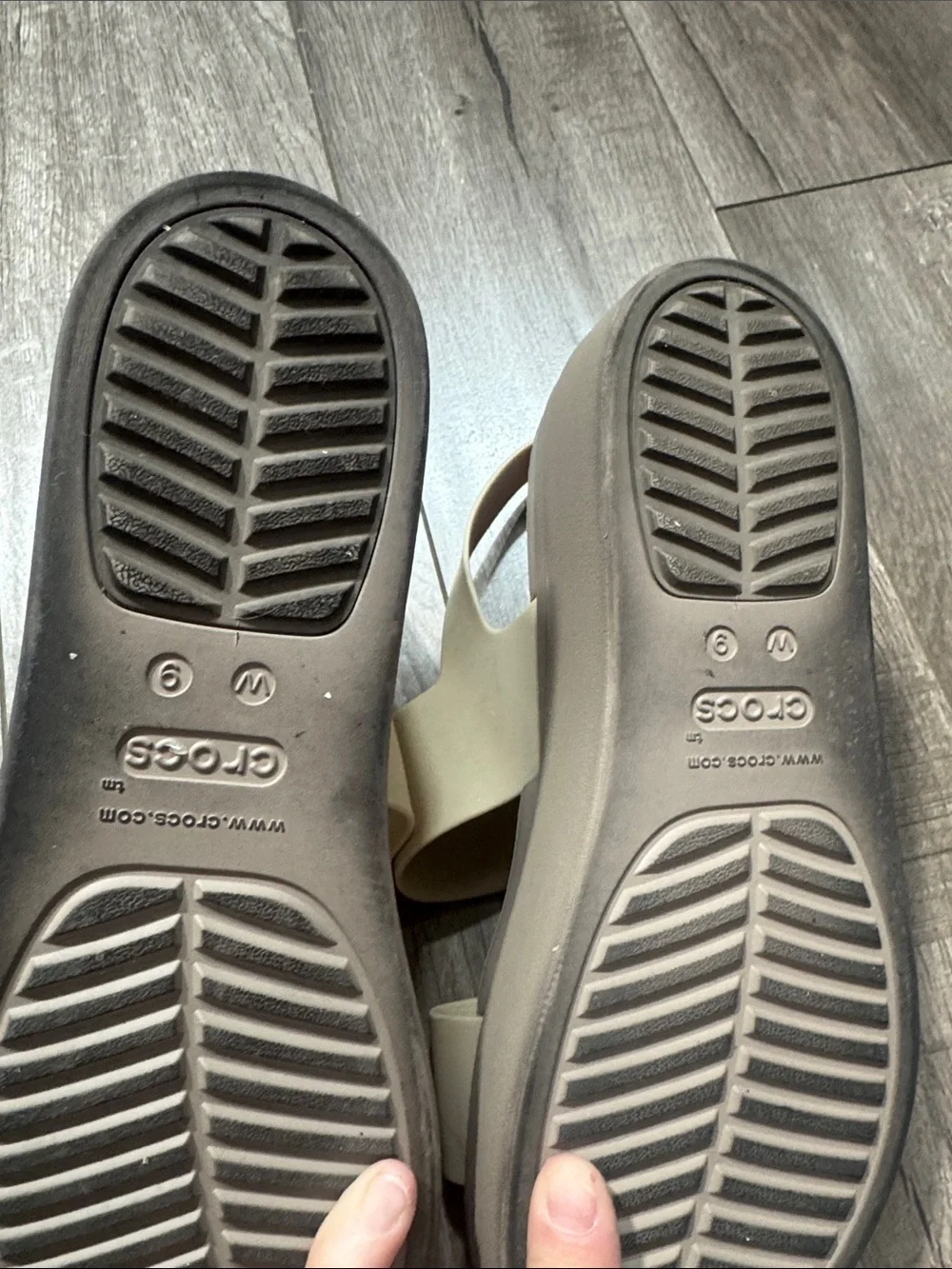 CROCS Women's Beige Slingback Sandals